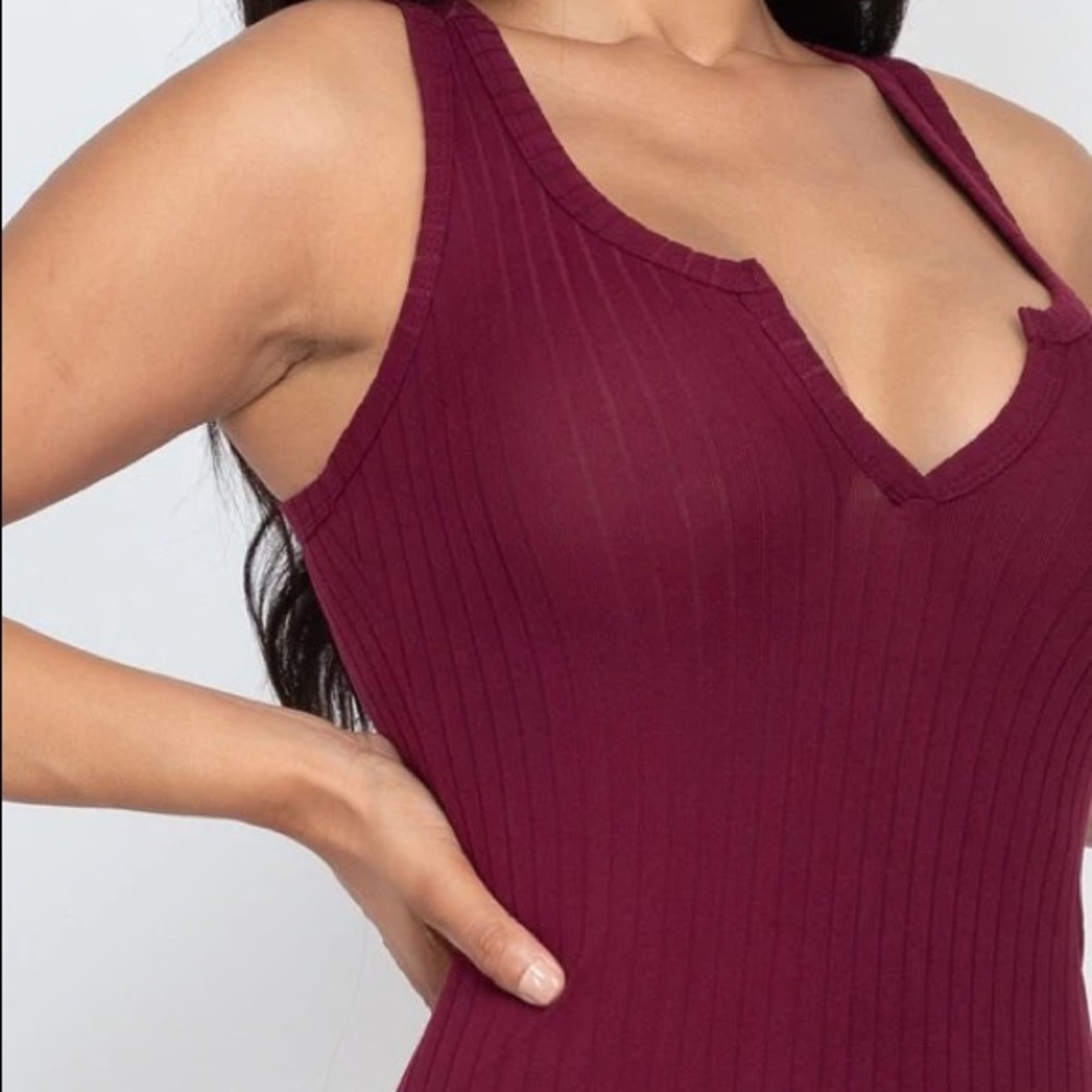 •Givin Me Body• Ribbed Midi Dress - Picture 3 of 4
